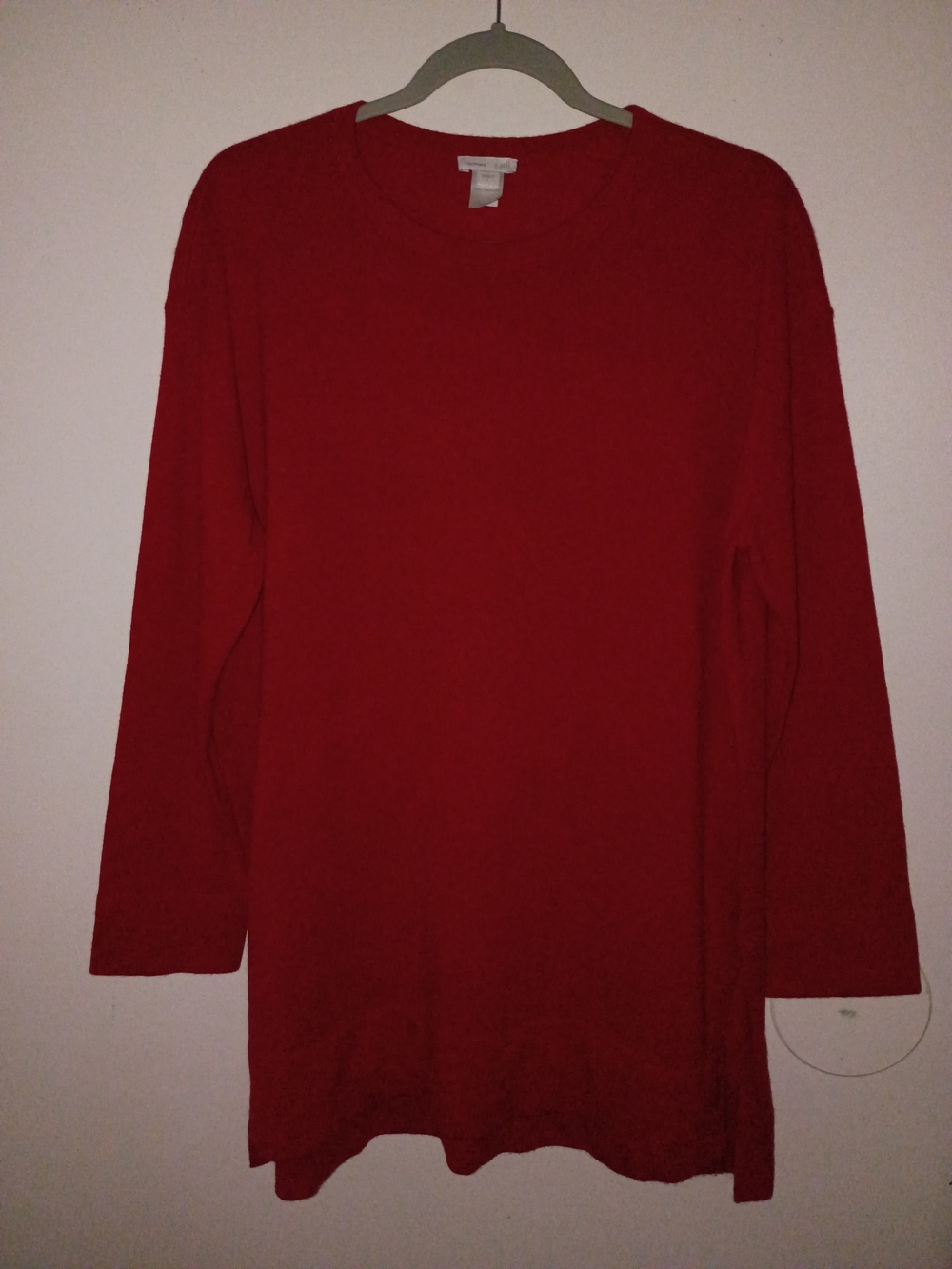 J. Jill Women's Cashmere Crewneck Sweater in Red Sz L